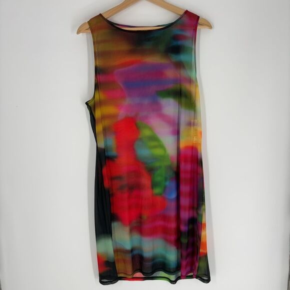 Natori Other - Natori Printed Mesh Mini Dress